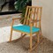 Costway Patio Rocking Chair Acacia Wood Armrest Cushioned Sofa Garden Deck White\Red\Turquoise